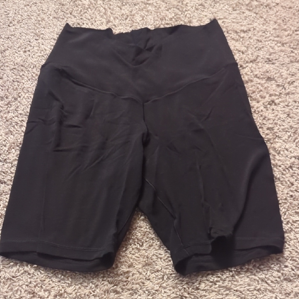 aerie Black High-Rise Bike Shorts